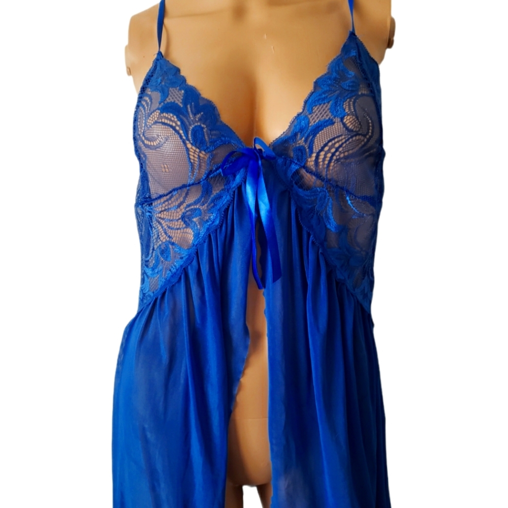 Shein Blue Babydoll Lingerie, 2X